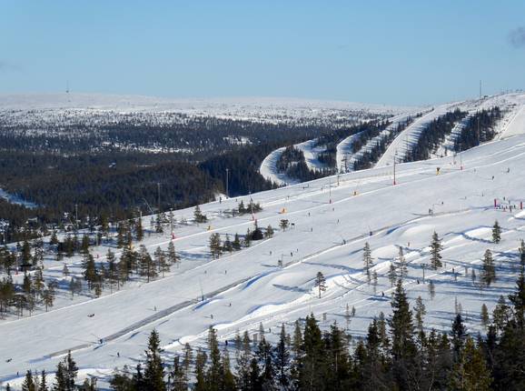 Uitzicht op de pistes in Hundfjället en Tandådalen