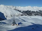 Uitzicht over het skigebied