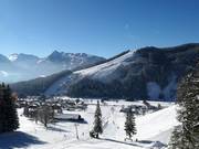 Uitzicht vanaf de Zauberlift op de Rittisberg