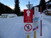 Start van de Schwarzachloipe in Bruggen