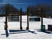 Informatiebord in het skigebied