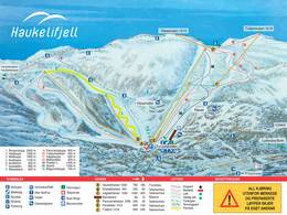 Pistekaart Haukelifjell Skisenter