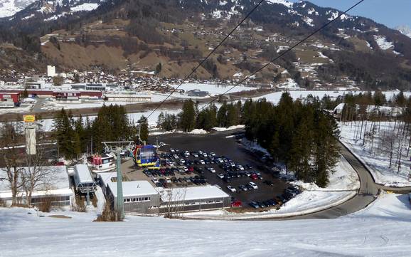 Prättigau: bereikbaarheid van en parkeermogelijkheden bij de skigebieden – Bereikbaarheid, parkeren Grüsch Danusa