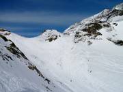 Steile helling in de afdaling Le Tunnel