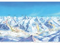 Pistekaart Wannenjoch/Rohnenspitze – Schattwald/Zöblen