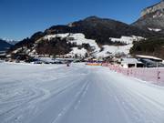 Beginnersgebied in het dal in Itter