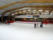 Familie in de skihal