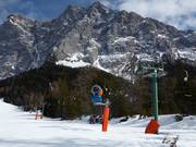 Sneeuwkanon bij de Gamskarafdaling