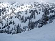 Moeilijke afdalingen op de Peaked Mountain