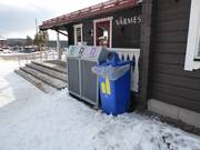 Afvalscheiding in het skigebied Kläppen