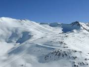 Pistes in het bovenste gedeelte van de Mölltaler Gletscher