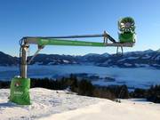 Sneeuwkanonnen maken grootschalige besneeuwing mogelijk