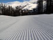 Vers geprepareerde piste in Serre Chevalier