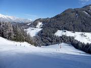 Holzerafdaling naar de Preunegg-Jet op de Reiteralm