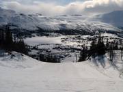 Uitzicht op de accommodaties