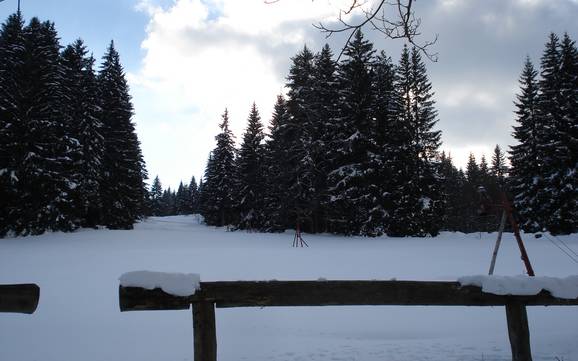 Grootste hoogteverschil in de Zuid-Boheemse regio – skigebied Strážný
