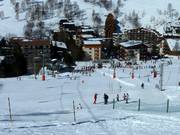 Piste bij een van de gratis beginnersliften