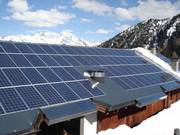 Op de berg wordt gebruikgemaakt van zonne-energie