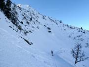 Steile hellingen naar de Wolfratshauser Hütte
