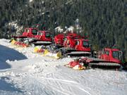 Pistenbully's wachten op hun inzet