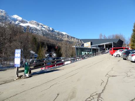 Belluno: bereikbaarheid van en parkeermogelijkheden bij de skigebieden – Bereikbaarheid, parkeren Cortina d'Ampezzo
