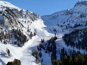 Uitzicht op de piste Tresca