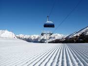 Perfect geprepareerde piste bij de Goldseebahn