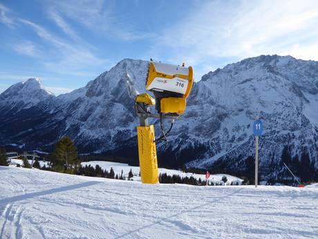 Sneeuwzekerheid Wettersteingebergte en Mieminger Kette – Sneeuwzekerheid Ehrwalder Alm – Ehrwald