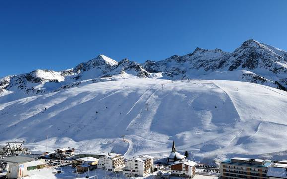 Hoogste dalstation in de Stubaier Alpen – skigebied Kühtai