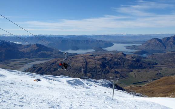 Grootste hoogteverschil in Otago – skigebied Treble Cone