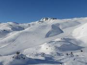 Uitzicht op de brede piste Kringsalm