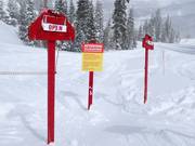 Overgang tussen de skigebieden Solitude en Brighton