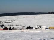 Uitzicht op het skigebied Novako