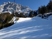 Het steile stuk van de Wettersteinafdaling