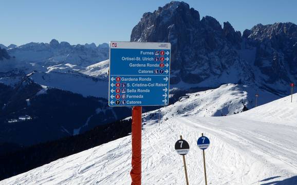 Grödnertal: oriëntatie in skigebieden – Oriëntatie Gröden (Val Gardena)