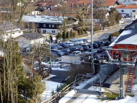 Beierse Vooralpen: bereikbaarheid van en parkeermogelijkheden bij de skigebieden – Bereikbaarheid, parkeren Oberaudorf – Hocheck