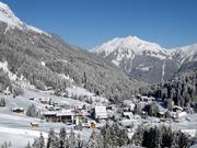 Uitzicht op het dorp Gargellen