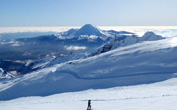 Grootste skigebied in het Tongariro-Nationalpark – skigebied Whakapapa – Mt. Ruapehu