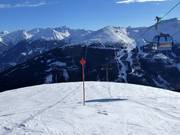 Skiroute bij de Kaserebenbahn