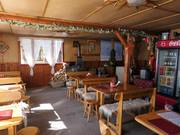 Skihut bij het bergstation