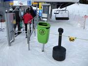 Afvalbak bij de stoeltjeslift Gendusas