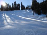 Uitzicht op de piste