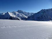 Geprepareerde piste in het skigebied Gargellen