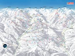 Pistekaart Saalbach Hinterglemm Leogang Fieberbrunn (Skicircus)
