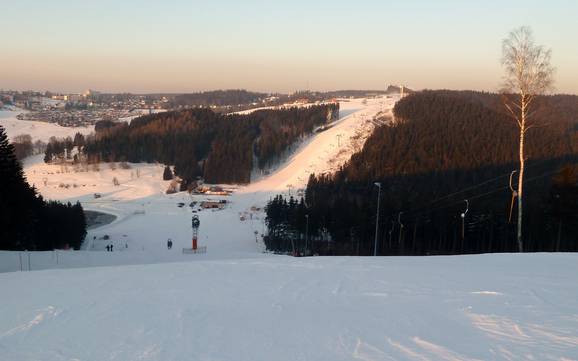 Vogtlanddistrict: Grootte van de skigebieden – Grootte Schöneck (Skiwelt)