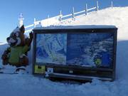 Overzichtsbord bij het bergstation