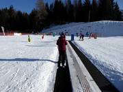 Transportbanden bij het dalstation Castelir (Bellamonte)