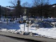 Bushalte bij het dalstation