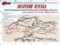 Pistekaart Angarskyy Pass