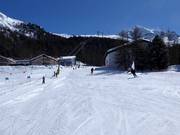 Beginnerslift Cristins bij het Corvatsch dalstation Surlej